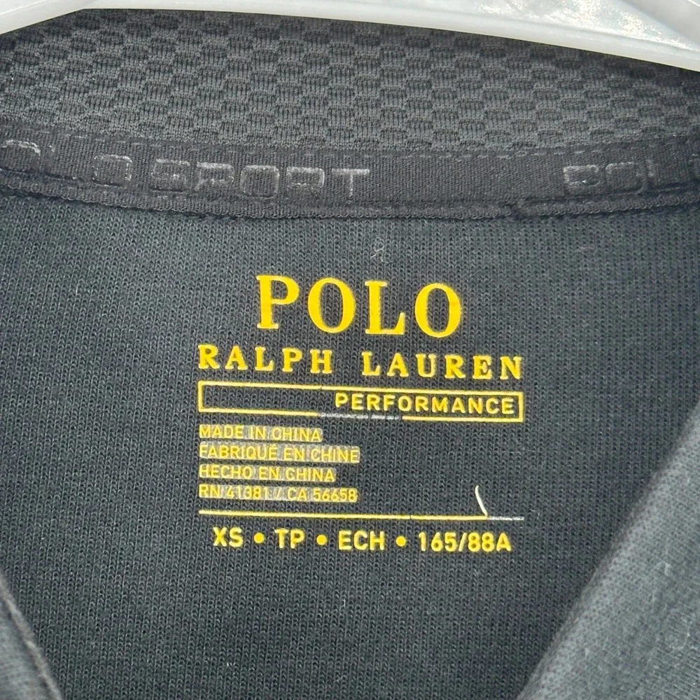 Polo Ralph Lauren Performance Mens XS Black Moto Cafe Racer Zip Up Jacket Logo